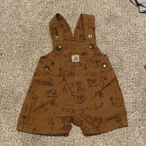 Baby carhartt 3 M short bib overalls